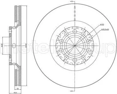 Produktbild von 2x METELLI Bremsscheibe 23-0726C für VW PASSAT Variant (3B6) PASSAT (3B3) 46 5mm
