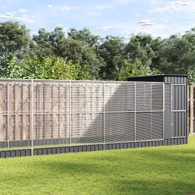 Image de Design Volière avec extension Argent 830x203x216 cm Acier - Cages pour oiseaux 2025 Nouveau1462187 6parcel