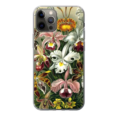 Produktbild von MuchoWow® Handyhülle Schutzhülle Hülle für iPhone 12 Pro Orchidee - Haeckel - Kunst Silikon Softcase Handy Hülle - Abdeckung