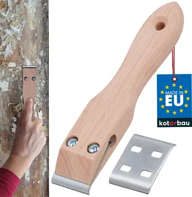Immagine prodotto di Raschietto KOTARBAU® 40 mm con manico in legno per lavori di falegnameria Rimozione di vernice