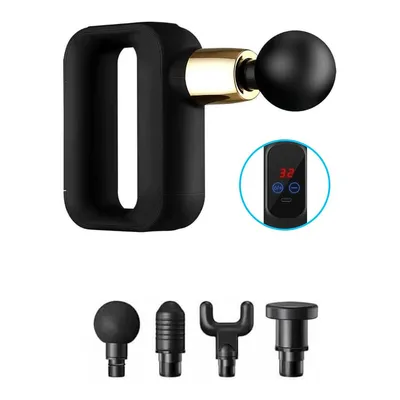 Produktbild von Massagepistole, Massage Gun,mit 4 Massageköpfen,3200RPM,32 Anpassungsstufe,In mehreren Winkeln einstellbar,-1040°C,Schwarz