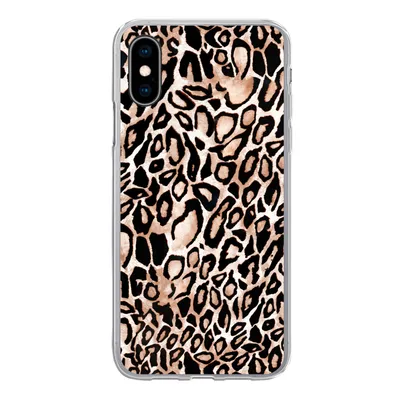 Produktbild von MuchoWow® Handyhülle Schutzhülle Hülle für iPhone X Panther Druck - Schwarz - Flecken Silikon Softcase Handy Hülle - Handyhülle