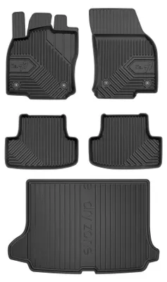 Produktbild von Gummimatten + Kofferraumwanne für Audi Q2 2016-2020 (SUV/Crossover, oberer Ladeboden) – Schwarz, passgenau – Wielganizator