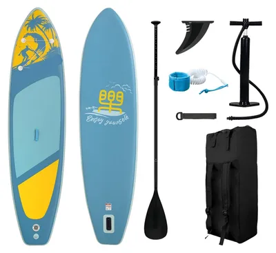 Obrázok produktu pre Nafukovacia doska na paddleboarding, modrá, 350x87 cm, vhodná pre kajak a paddleboarding