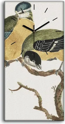 Produktbild von Wandbild Leinwand Bilder Wanduhr 30x60 Zeichnen von Tieren Vögel Zweig Kunst - schwarze Hände