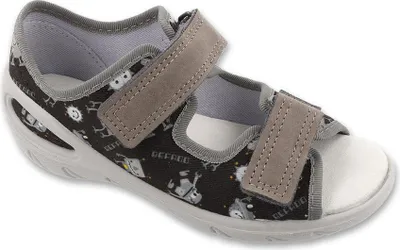 Produktbild von Sandalen Befado Sunny 063X025 Roboter grau mit Lederinnensohle
