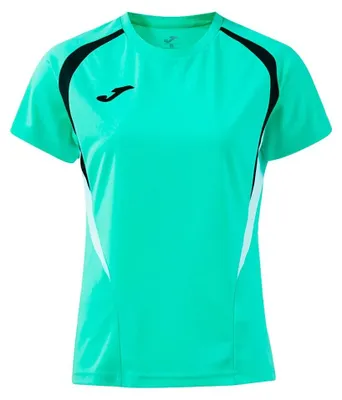 Image de T-shirt manches courtes Joma Championship 20, couleur verte, taille L, pour femme, couleur verte, taille L