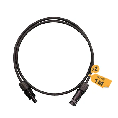 Produktbild von enjoy solar® HISkon Solarkabel Verlängerung MC4 auf MC4, 4 mm², 1 m, PV-Kabel, 0% MwSt.