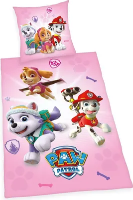 Produktbild von Paw Patrol Bettwäsche 135 x 200/80 x 80 cm,  rosa