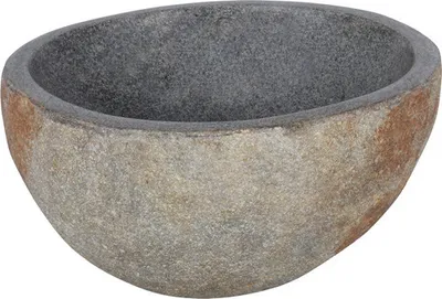 Obrázek produktu pro Umyvadlo na desku Differnz Lombok-M přírodní kámen hnědá šedá 36 cm 38.010.61