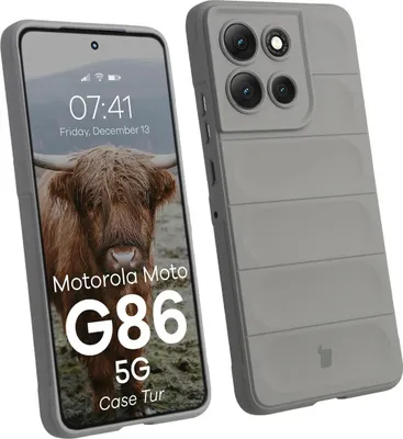 Produktbild von Robuste Handyhülle für Motorola Moto G86 5G, Bizon Case Tur, Hellgrau