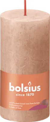 Produktbild von Bolsius Rustik Stumpenkerze Cremiges Karamell 100/50mm