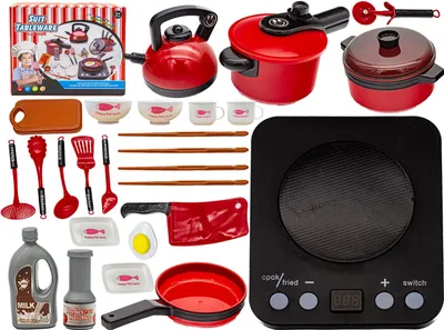 Produktbild von Kochset, Wasserkocher, Bratpfanne, Zubehör 24-teilig