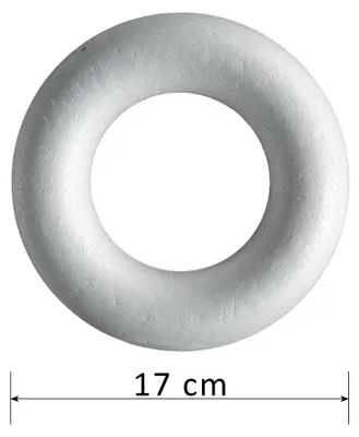 Produktbild von Styroporring weiß zum Basteln & Dekorieren – verschiedene Größen, Größe:17cm