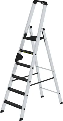 Produktbild von Stufen-Stehleiter 250 kg einseitig begehbar mit clip-step R13 6 Stufen