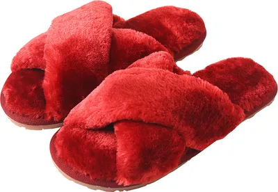 Zdjęcie produktu dla Kapcie Damskie Pluszowe Zimowe Puszyste Kapcie Ciepłe Wygodne Kapcie Domowe z Otwartymi Palcami, 50% EVA, różowe, 44-45