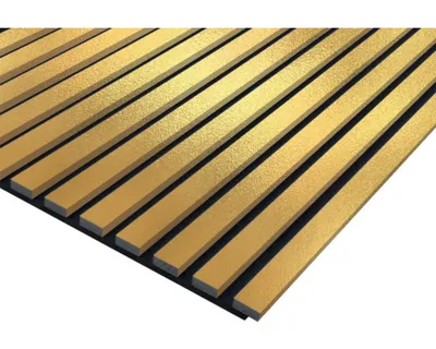 Produktbild von Akustikpaneel Gold gebürstet foliert 2400 x 572 x 19 mm