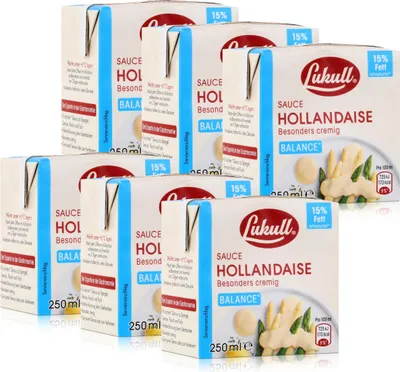 Produktbild von Lukull Sauce Hollandaise balance 250ml Für Spargel, Gemüse & Fleisch (6er Pack)