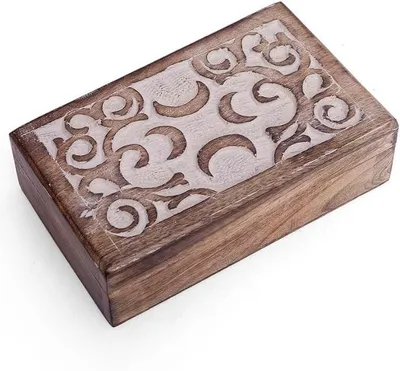 Productafbeelding van Handgemaakte houten sieradenbox - 22 x 12 cm