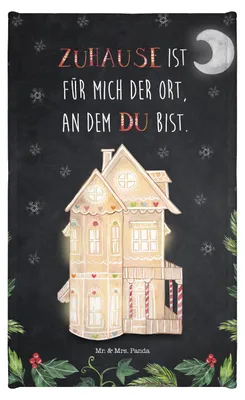 Produktbild von Mr. & Mrs. Panda Gästehandtuch Lebkuchenhaus - Weiß - Geschenk, Frotteehandtuch, Kleines Handtuch, gäste wc, Klein, Weihnachten, Gästetuch