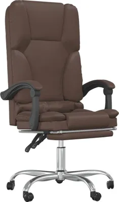 Produktbild von vidaXL Bürostuhl mit Massagefunktion Braun Kunstleder