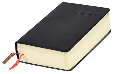 Produktbild von B6 liniertes Notizbuch mit Lesebändchen, Kunstledereinband, 360 Blatt/720 Seiten, Schwarz