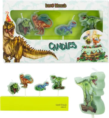 Produktbild von depesche vertrie Dino World Kerzen verschiedene Farben