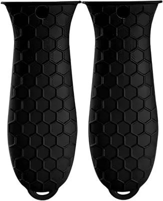 Produktbild von schwarze Silikongriffüberzüge, Hitzeisolatoren für Gusseisenpfannen und Woks