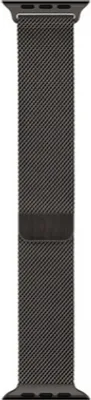 Produktbild von Apple Watch Milanese Loop Armband Silver Stainless Steel (Silber Edelstahl) Graphite (Graphit), 44 mm