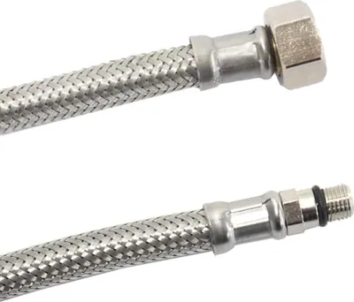 Zdjęcie produktu dla Elastyczny Wąż w Oplocie Stalowym DN8 M10 3/8" 1000mm DVGW