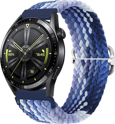 Produktbild von BStrap Elastic Nylon Armband für Huawei Watch GT3 42mm, blueberry