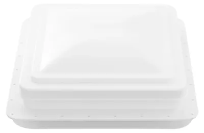 Image de Hublot de toit carré pour camping-car/caravane, dimensions : 35,6 x 35,6 cm (ouverture), en polycarbonate, pour camping-car/camion/fourgon, remplacement direct, couleur : blanc