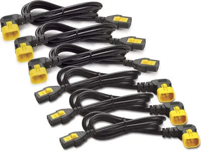 Produktbild von Netzkabel-Kit (6 Stück), Verriegelung, C13 auf C14 (90 Grad), 1,2 m