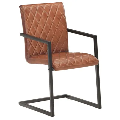 Immagine prodotto di vidaXL Sedia a sbalzo 2 pz. Vera pelle marrone