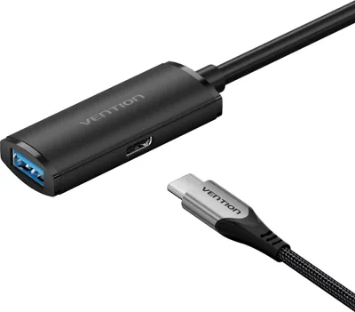 Produktbild von Vention USB 3.0 Typ-A Stecker zu Typ-A Buchse Aktives Verlängerungskabel 10M Schwarz