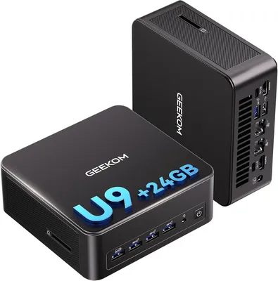 Produktbild von GEEKOM AI Mini PC IT13 Max, Intel Core Ultra 9 185H, Intel Arc Grafik | 24GBLPDDR5-5600 MT/s & 500GB SSD, Dual 2,5G LAN, 2× USB4, Wi-Fi 7, 8K,Computer