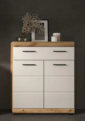 Produktbild von Standschrank breit Scout | mit Schubkasten | Kaschmir / Evoak Oak