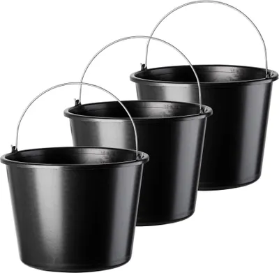 Zdjęcie produktu dla KADAX Wiadro Plastikowe Budowlane Gospodarcze 16L 3szt