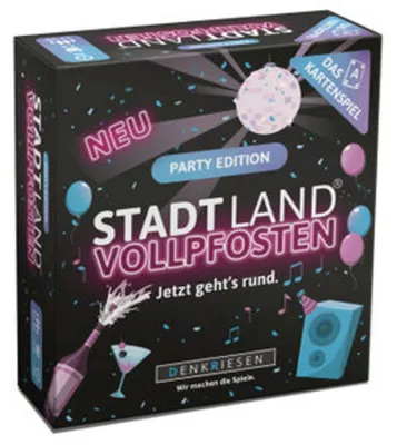 Obrázok produktu pre Denkriesen Stadt Land Vollpfosten kartová hra Party Edition 0 0 ks