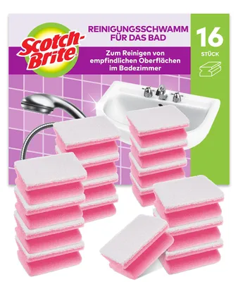 Obrázok produktu pre Čistiaca špongia Scotch-Brite® do kúpeľne, XXL, 16 ks v balení | Kartón (1 ks)
