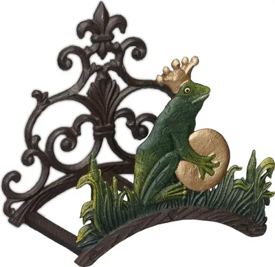Image de Support de tuyau en fonte - Motif grenouille, montage mural