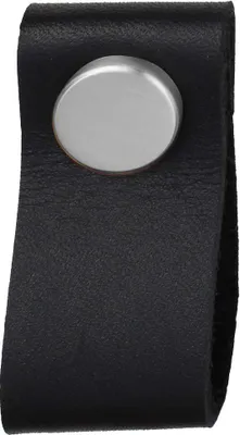 Immagine prodotto di Natural Goods Berlin Maniglia per mobili SCHLUPPE, pomolo per mobili, maniglia per armadi, pomolo per cassetti e porte, nero, aspetto acciaio inox, 1 pezzo