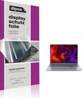 Produktbild von 2x Schutzfolie für Lenovo ThinkBook 16 G7 klar Displayschutzfolie Folie Display Schutz dipos