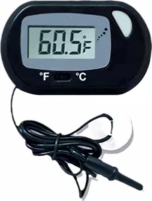 Zdjęcie produktu dla Cyfrowy termometr akwariowy, wodoodporny wyświetlacz LCD dla gadów, z sondą do pomiaru temperatury wody