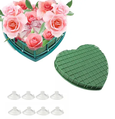 Produktbild von Steckschaum Herz - 21 cm - Nasssteckschaum für Blumengestecke - 2 Stück