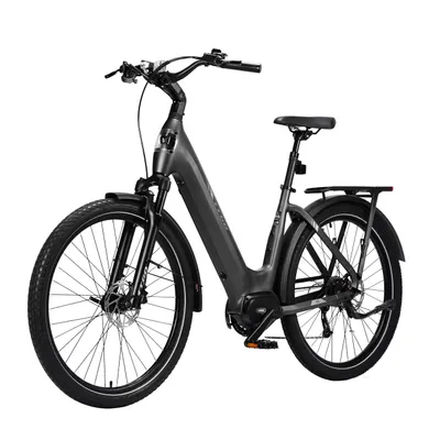 Produktbild von 27.5Zoll 20AH E-bike Grau Elektrofahrrad LCD 75NM 9-GANG Reichweite bis 130km Pedelec E-MTB E-Citybike Aluminiumdesign 25KM/H für Damen und Herren