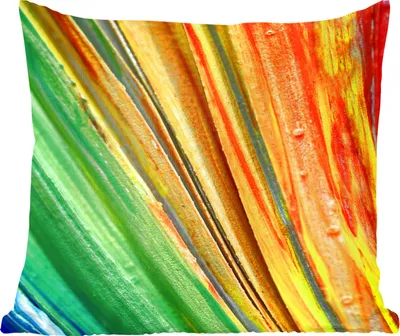 Produktbild von MuchoWow® Zierkissen Sofakissen Wohnzimmer Dekokissen 40x40 cm Buntes Ölgemälde - Foto Kissen - Schlafzimmer Dekoration