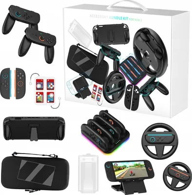 Imagen del producto de Kit 14 en 1: Accesorios, soportes, funda, cargador y soporte para Nintendo Switch 2 / JYS-NS2293