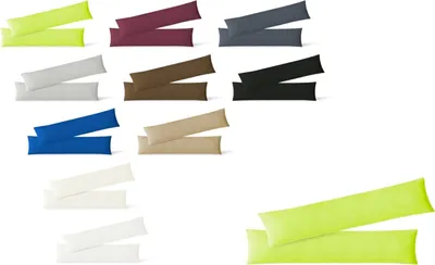 Produktbild von Jersey Kissenbezug Hülle 2 Sparpack Set mit Reißverschluss  hochwertige Qualität 40 x 145 cm apfelgrün