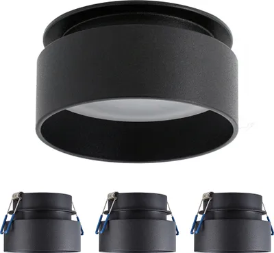 Produktbild von SSC-LUXon 4 Stück Einbau Deckenstrahler Sudara mit indirektem Licht Fassung für GU10 oder Module - Design Einbauspot schwarz
